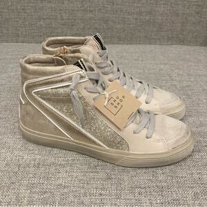 NEW Shu Shop Rooney Women’s Sneakers in Gold Distressed New in Box Size 8
